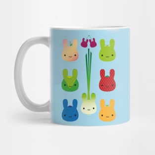 Kawaii Bunny Fruit & Vegetables Mug